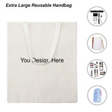 Live Preview Personalized Customized Large Martin Canvas Tote Bag, Single-Sided Print, 15x16ins