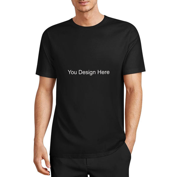 Live Preview Customized Pure Cotton Short Sleeved T-shirt Mulitple Sizes Available