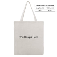 Live Preview Personalized Customized Large Martin Canvas Tote Bag, Single-Sided Print, 15x16ins