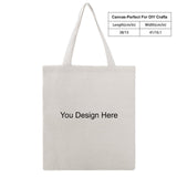 Live Preview Personalized Customized Large Martin Canvas Tote Bag, Single-Sided Print, 15x16ins