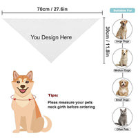 Live preview Customized Dog Bandanas Pet Triangle Scarf